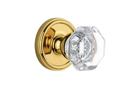 Grandeur Georgetown Rosette with Chambord Knob Polished Brass / Lifetime Brass