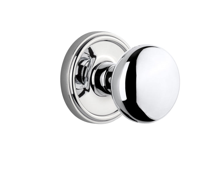 Grandeur Georgetown Rosette with Fifth Avenue Knob Bright Chrome