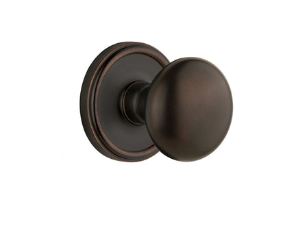 Grandeur Georgetown Rosette with Fifth Avenue Knob Timeless Bronze