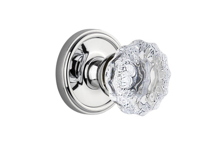 Grandeur Georgetown Rosette with Fontainebleau Knob Bright Chrome