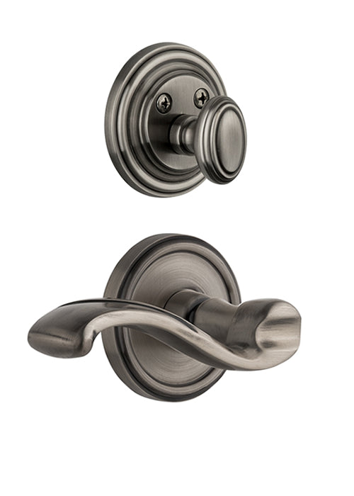 Grandeur Georgetown Handleset with Portofino Lever - (Interior Half Only, with Deadbolt)