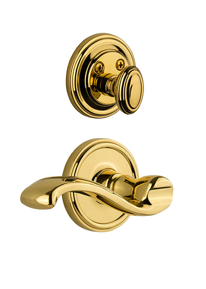 Grandeur Georgetown Handleset with Portofino Lever - (Interior Half Only, with Deadbolt)