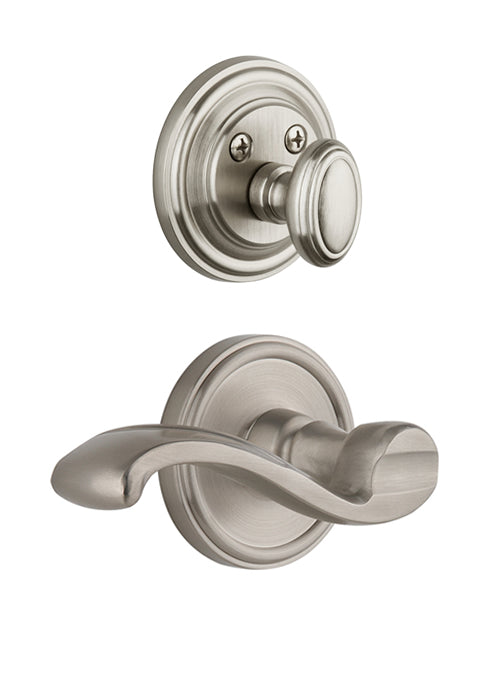 Grandeur Georgetown Handleset with Portofino Lever - (Interior Half Only, with Deadbolt)
