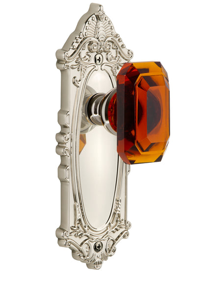 Grandeur Grande Victorian Plate with Baguette Amber Knob