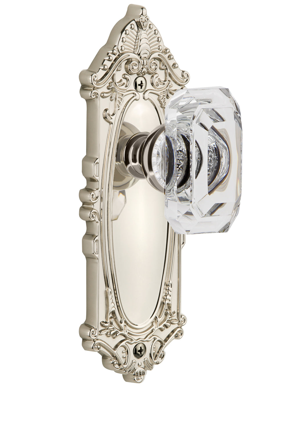 Grandeur Grande Victorian Plate with Baguette Clear Knob