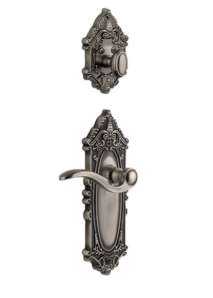Grandeur Grande Victorian Handleset with Bellagio Lever - (Interior Half Only, with Deadbolt)