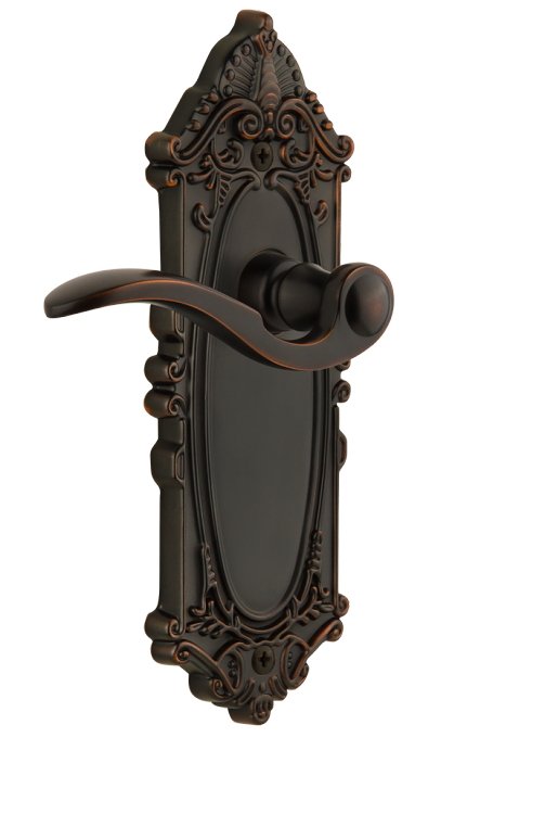 Grandeur Grande Victorian Plate with Bellagio Lever in Timeless Bronze