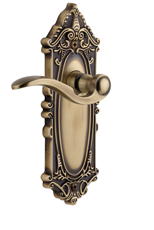 Grandeur Grande Victorian Plate with Bellagio Lever in Vintage Bronze