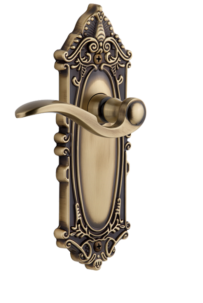 Grandeur Grande Victorian Plate with Bellagio Lever in Vintage Bronze