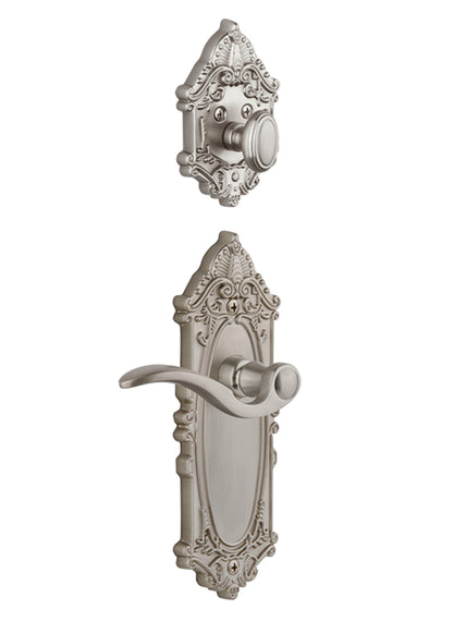 Grandeur Grande Victorian Handleset with Bellagio Lever - (Interior Half Only, with Deadbolt)