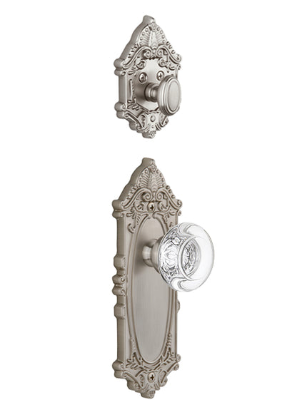 Grandeur Grande Victorian Handleset with Berdeaux Knob - (Interior Half Only, with Deadbolt)