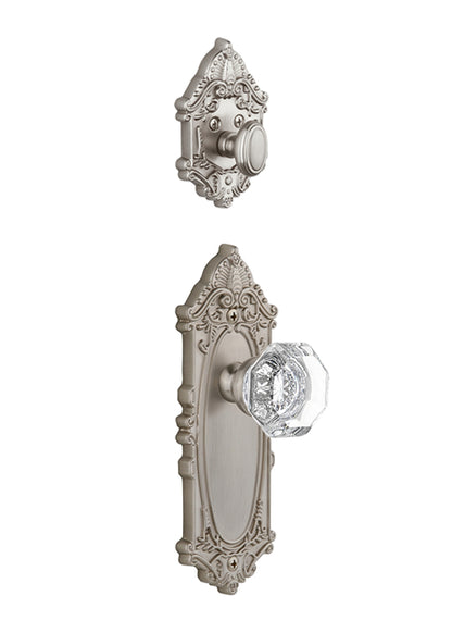 Grandeur Grande Victorian Handleset with Chambord Knob - (Interior Half Only, with Deadbolt)