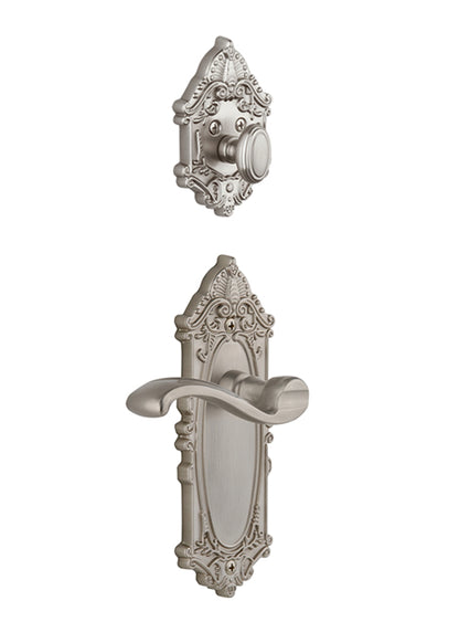 Grandeur Grande Victorian Handleset with Portofino Lever - (Interior Half Only, with Deadbolt)