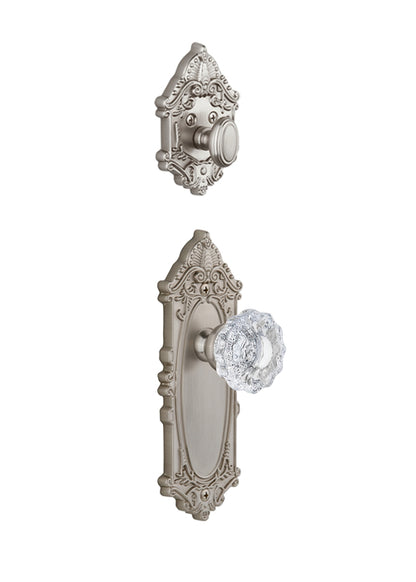 Grandeur Grande Victorian Handleset with Versailles Knob - (Interior Half Only, with Deadbolt)