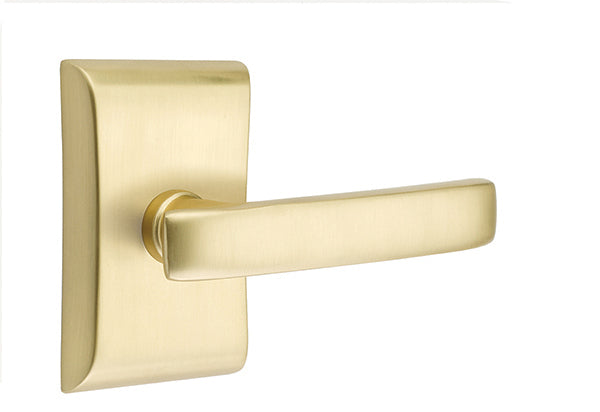 Emtek Geneva Lever Satin Brass-Neos Rosette