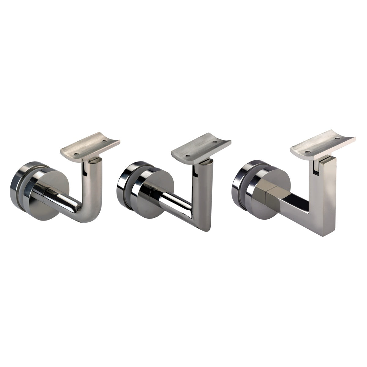 Glass Mount - Round - Curve (Polished)
