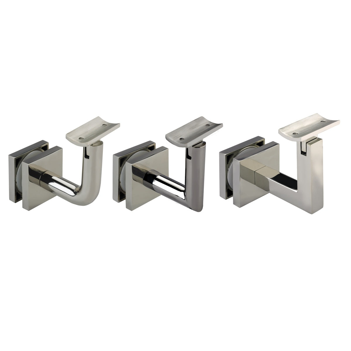Glass Mount - Square - Curve (Polished)