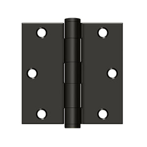 Deltana 3 1/2 x 3 1/2 Inch  Door Hinge - Oil Rubbed Bronze