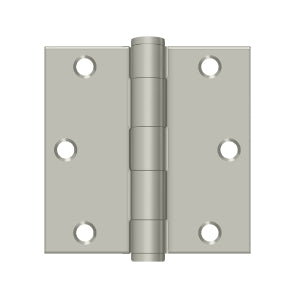 Deltana 3 1/2 x 3 1/2 Inch  Door Hinge - Brushed Nickel