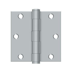 Deltana 3 1/2 x 3 1/2 Inch  Door Hinge - Brushed Chrome