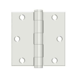 Deltana 3 1/2 x 3 1/2 Inch  Door Hinge - Prime White Coat