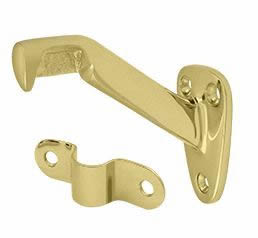 Deltana Hand Rail Bracket with 3-5/16 Inch Projection - Polished Brass