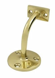 Deltana Hand Rail Bracket with 3-3/16 Inch Projection - Polished Brass