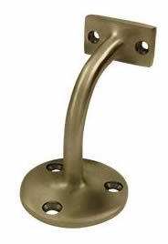 Deltana Hand Rail Bracket with 3-3/16 Inch Projection - Antique Brass