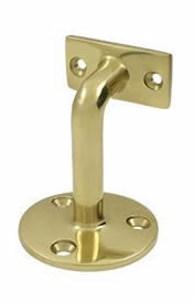 Deltana Hand Rail Bracket with 3 Inch Projection - Polished Brass