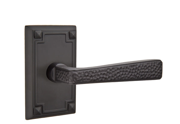 Emtek Hammered Lever - Flat Black