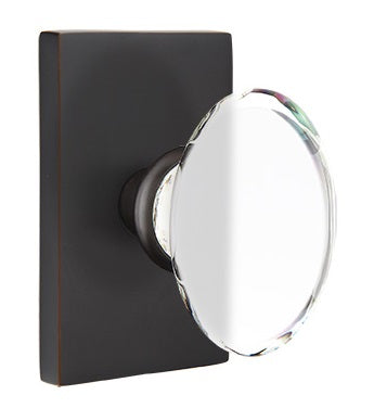 Emtek Hampton knob - Modern Rectangular Rosette