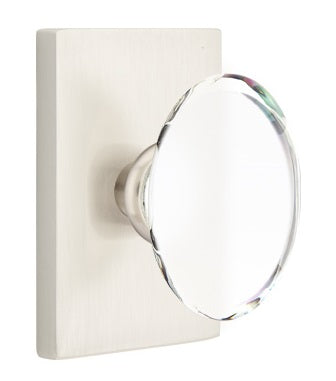 Emtek Hampton knob - Modern Rectangular Rosette