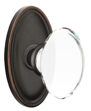 Emtek Hampton Knob with Oval Rosette
