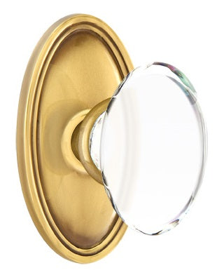 Emtek Hampton Knob with Oval Rosette
