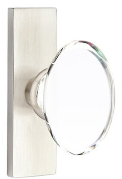 Emtek Hampton Modern Door Knob with 1.5 Inch x 5 Inch Stretto Rosette