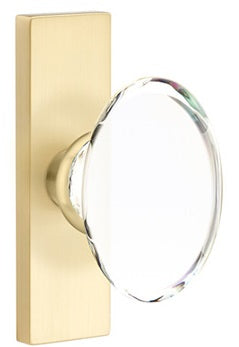Emtek Hampton Modern Door Knob with 1.5 Inch x 5 Inch Stretto Rosette