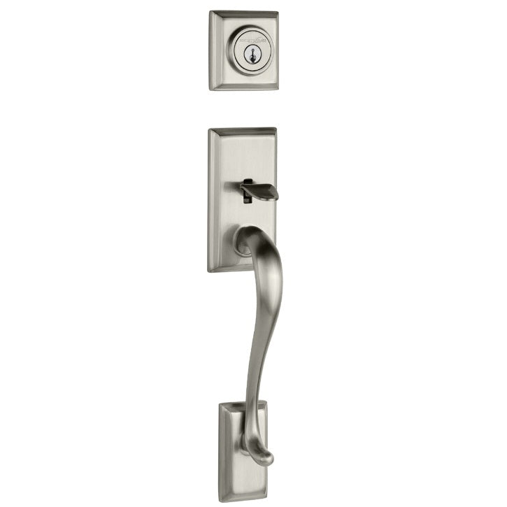 Kwikset Hawthorne Handleset in Satin Nickel