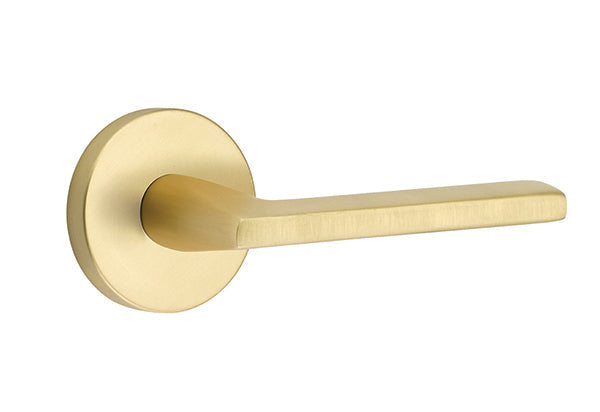 Emtek Brass Helios Lever Satin Brass-Disk Rosette