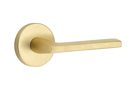 Emtek Brass Helios Lever Satin Brass-Disk Rosette