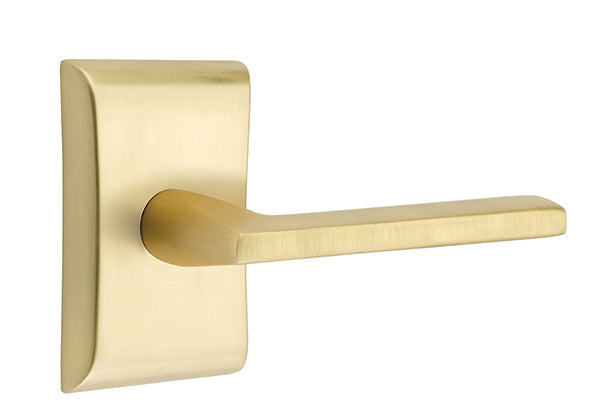 Emtek Brass Helios Lever Satin Brass-Neos Rosette