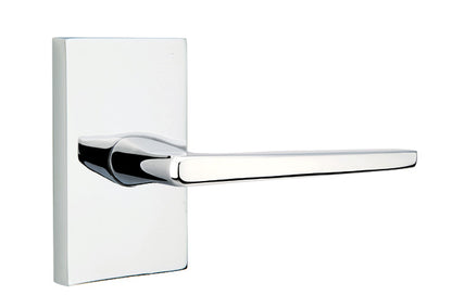 Emtek Hermes Lever Handle with Modern Rectangular Rosette
