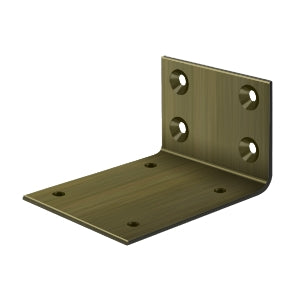 Deltana Solid Brass Jamb Bracket - Antique Brass