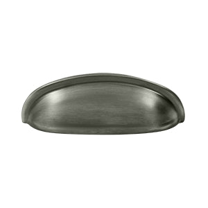 Deltana Solid Brass 4 1/2 Elongated Shell Pull - Antique Nickel