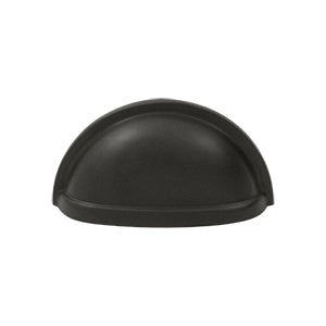 Deltana Solid Brass 3 1/2 Oval Shell Pull - Oil Rubbed Bronze