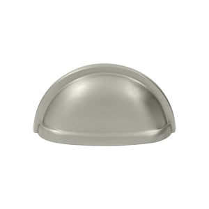 Deltana Solid Brass 3 1/2 Oval Shell Pull - Brushed Nickel