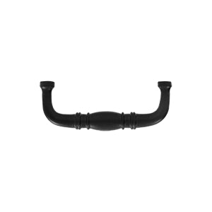 Deltana Solid Brass 3 Inch Colonial Wire Pull - Flat Black