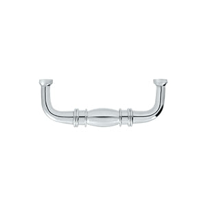 Deltana Solid Brass 3 Inch Colonial Wire Pull - Polished Chrome