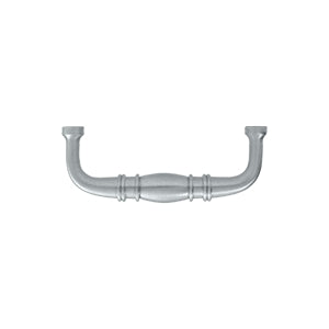Deltana Solid Brass 3 Inch Colonial Wire Pull - Brushed Chrome