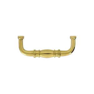 Deltana Solid Brass 3 Inch Colonial Wire Pull - Polished Brass