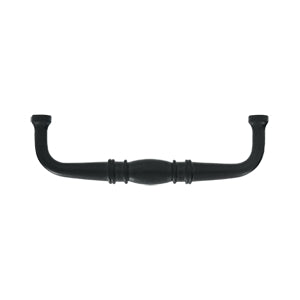 Deltana Solid Brass 4 Inch Colonial Wire Pull - Flat Black
